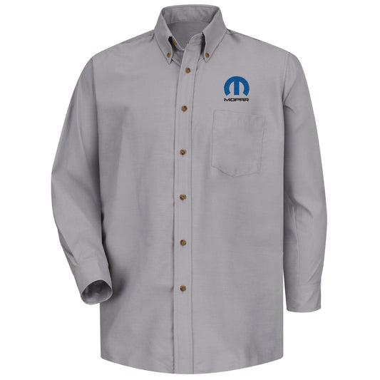 Mopar Men's Long Sleeve Poplin Dress Shirt - Silver Grey - 1491SV