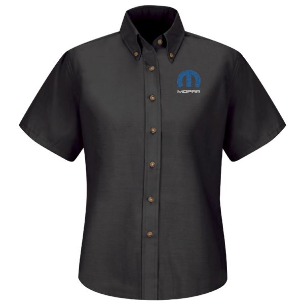 Mopar Women's Short Sleeve Poplin Dress Shirt