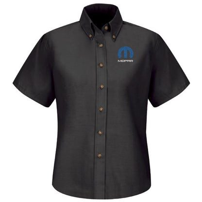 Mopar Women's Short Sleeve Poplin Dress Shirt