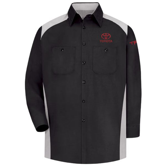 Toyota® Men's Long Sleeve Motorsports Shirt - Black / Grey