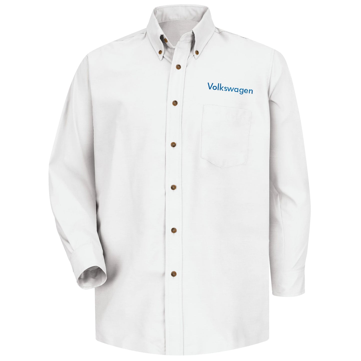 Volkswagen Men's Long Sleeve Poplin Dress Shirt -Left Chest Volkswagen