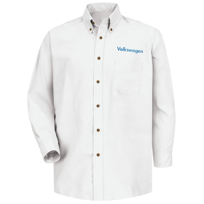 Volkswagen Men's Long Sleeve Poplin Dress Shirt -Left Chest Volkswagen