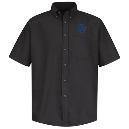 Volkswagen® Mens Short Sleeve Poplin Dress Shirt - 	Left Chest: Royal VW
