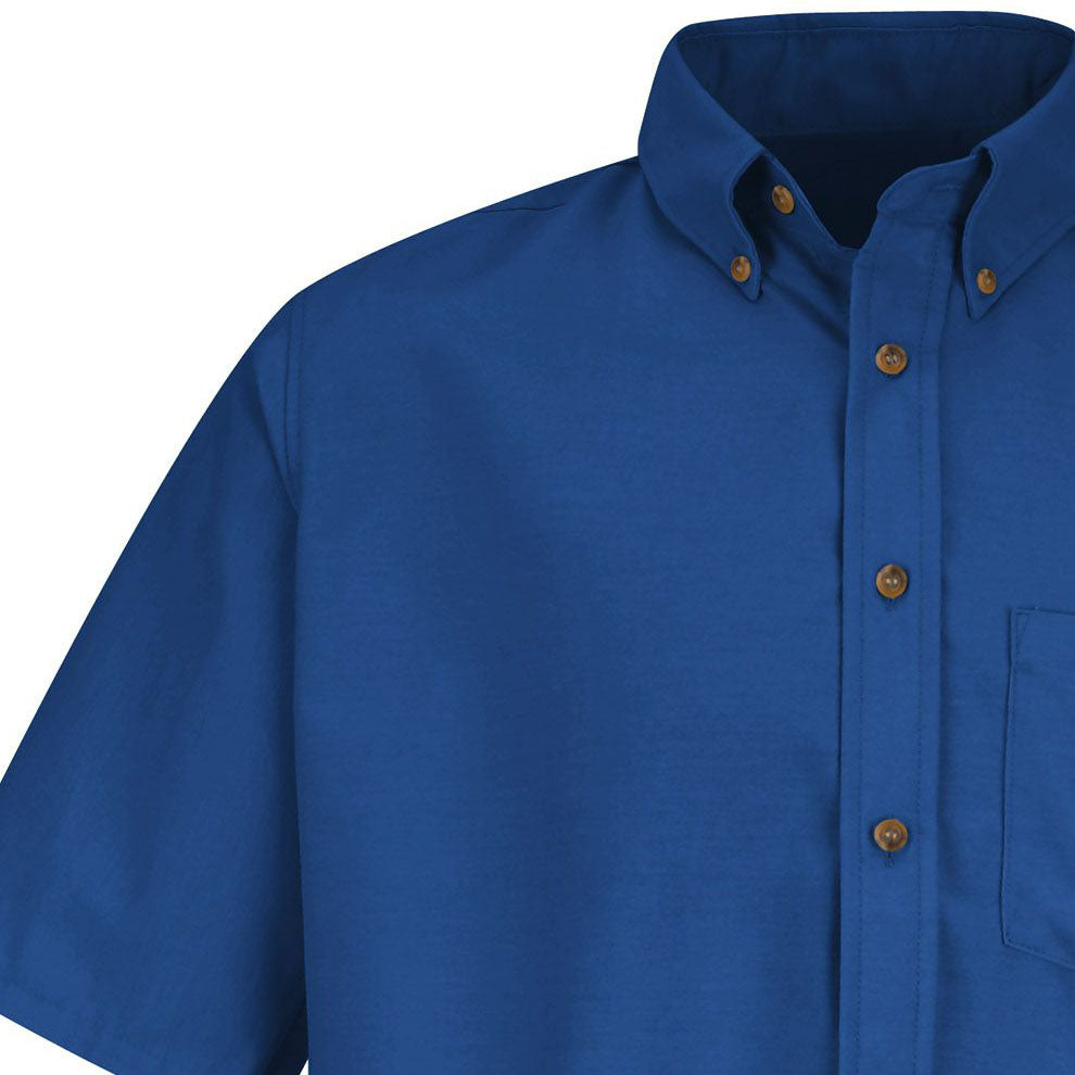 Volkswagen® Mens Short Sleeve Poplin Dress Shirt - 	Left Chest: Royal VW