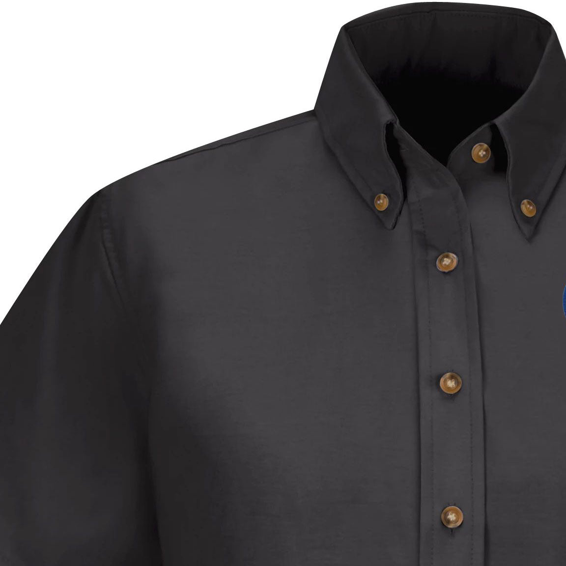 Volkswagen® Women's Short Sleeve Poplin Dress Shirt - Left Chest: Royal VW