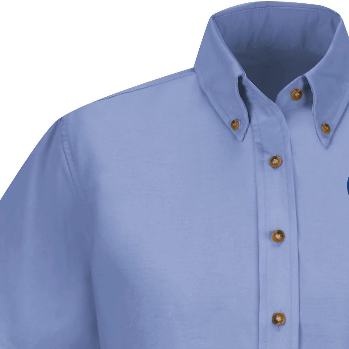 Volkswagen® Women's Short Sleeve Poplin Dress Shirt - Left Chest: Royal VW