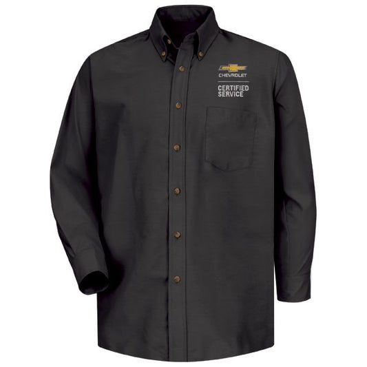 Chevrolet Men's Long Sleeve Poplin Dress Shirt