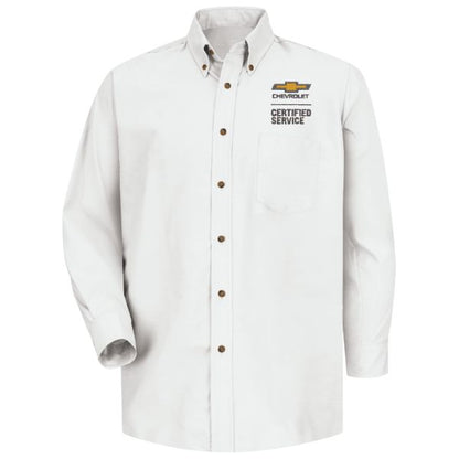 Chevrolet Men's Long Sleeve Poplin Dress Shirt