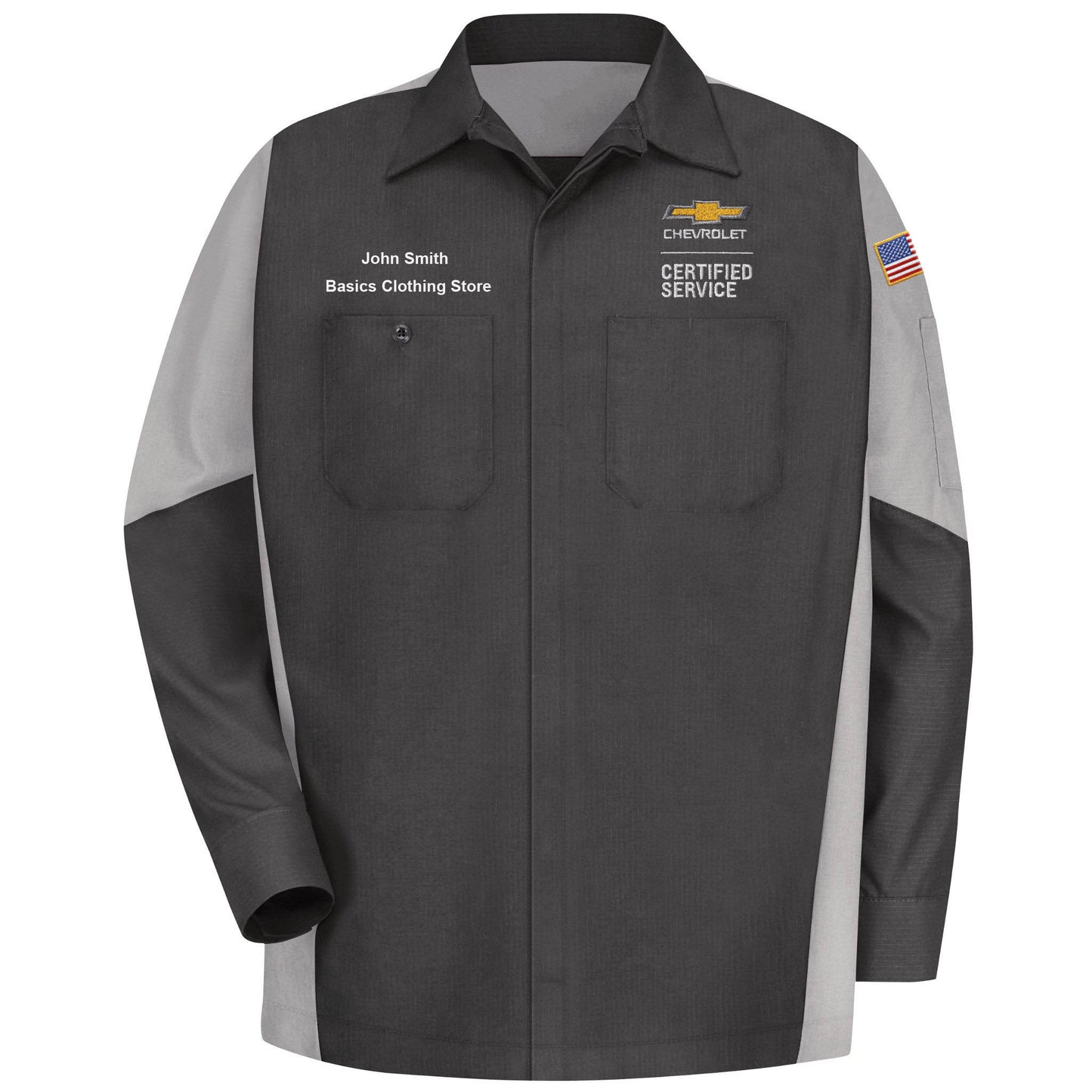 Chevrolet Long Sleeve Crew Shirt - Charcoal / Grey