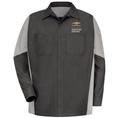 Camisa de manga larga con cuello redondo de Chevrolet - Gris carbón