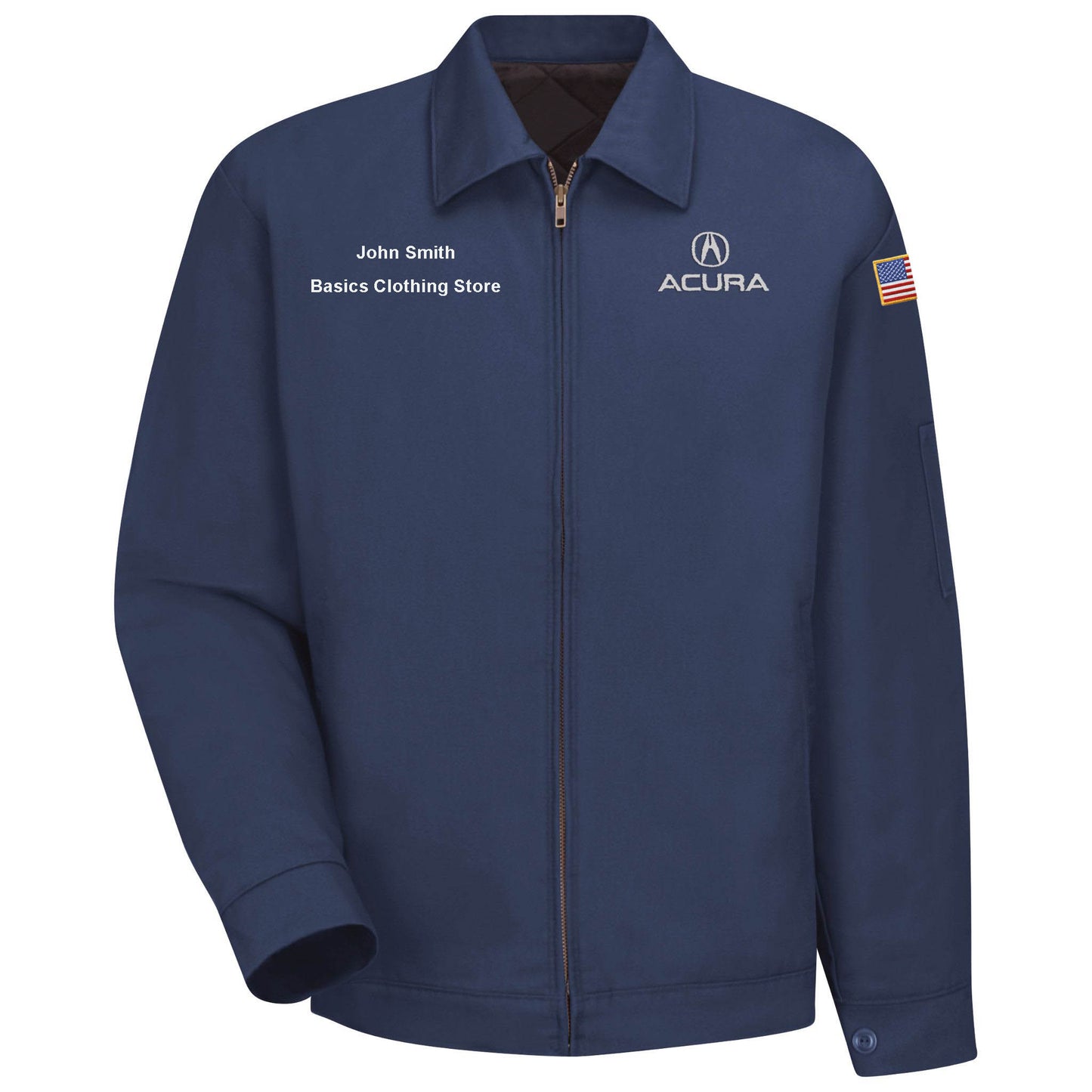 Acura Slash Pocket Technician Jacket-Navy