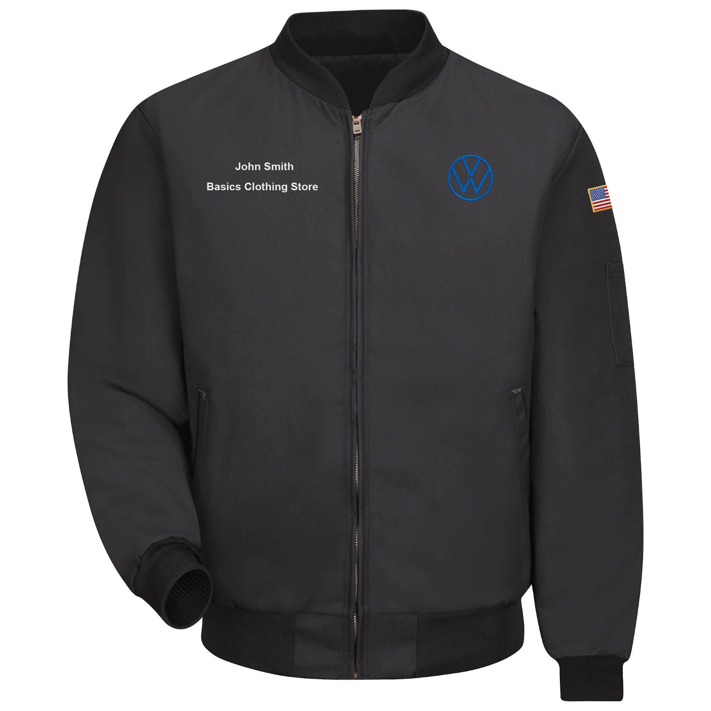 Volkswagen® Technician Team Jacket - Black - Left Chest: Royal VW