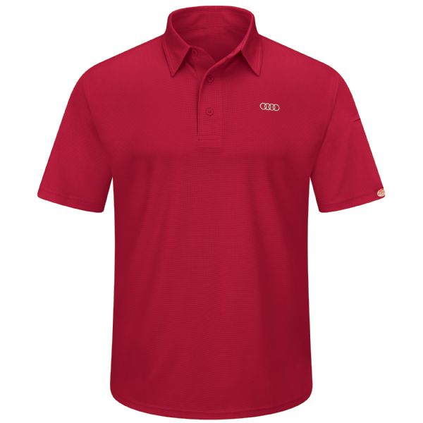 Audi® Men's Short Sleeve Performance Knit® Flex Series Pro Polo-Red