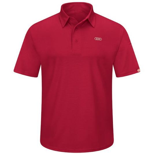 Audi® Men's Short Sleeve Performance Knit® Flex Series Pro Polo-Red