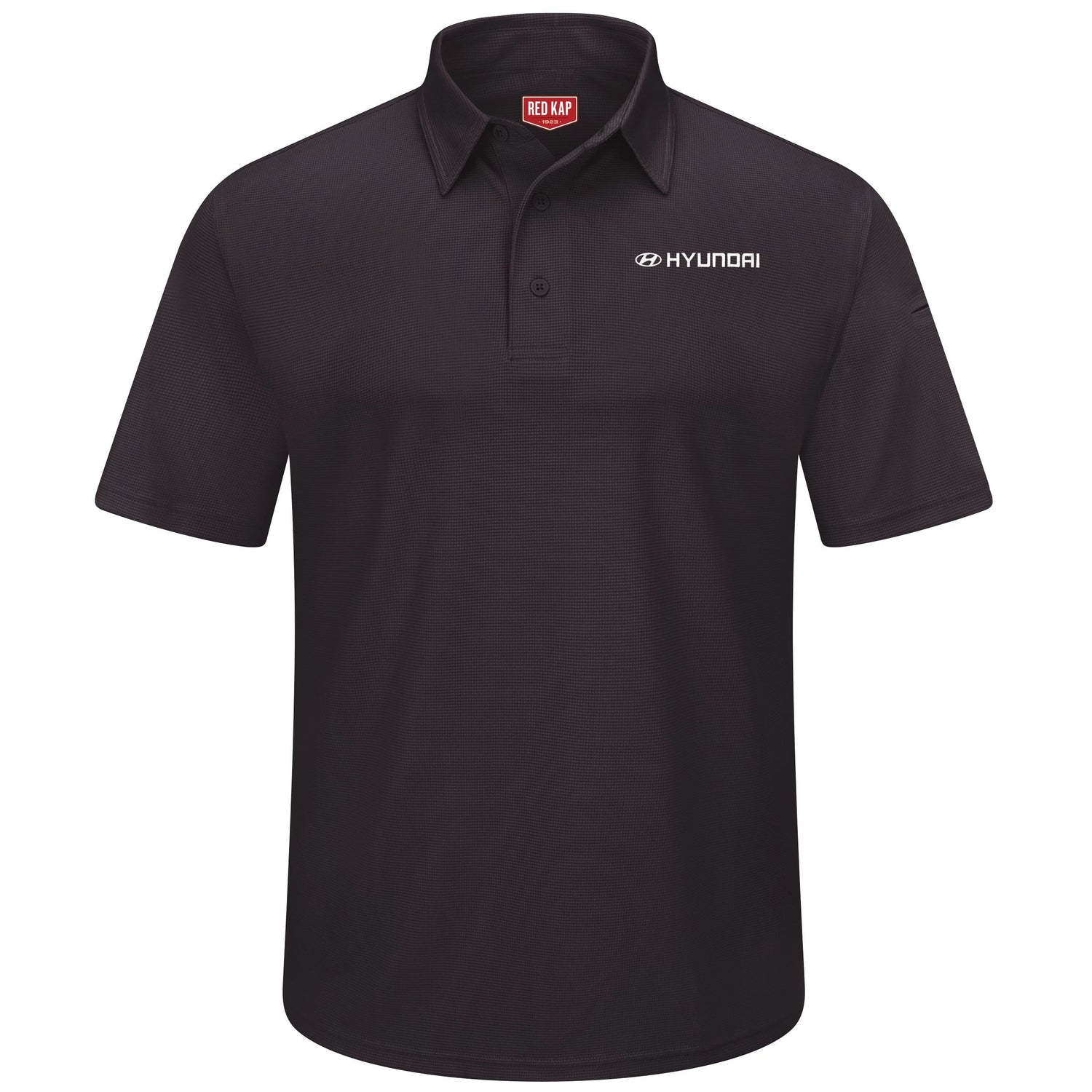 Hyundai Men's Short Sleeve Performance Knit Flex Series Polo - Black - 5185BK - Basics Clothing Store