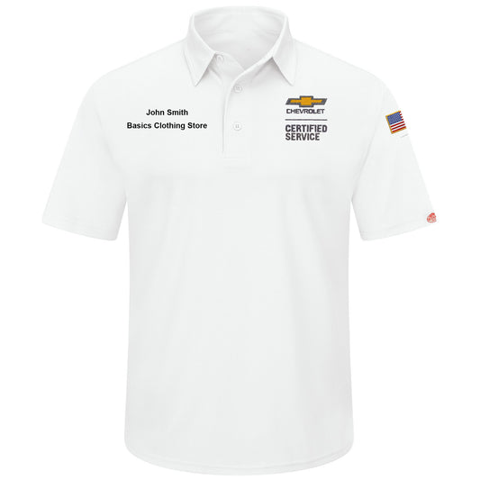 Chevrolet Men's Performance Knit® Flex Series Pro Polo -White - 5429WH