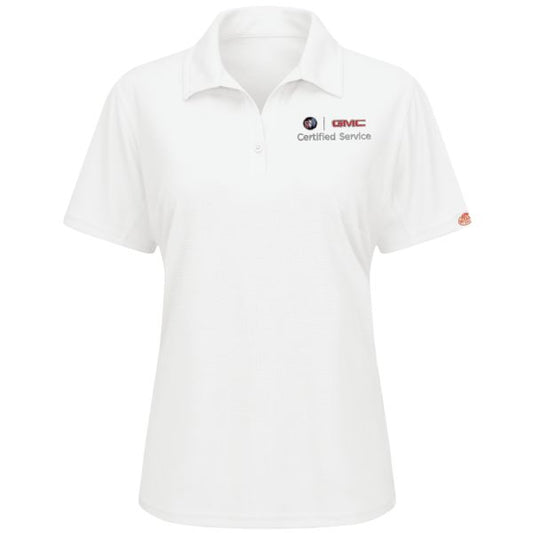 Buick GMC Women's Performance Knit® Flex Series Pro Polo - White