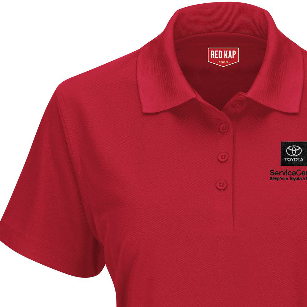 Toyota® Women's SS Performance Knit® Pocketless Core Polo - Service Center Logo