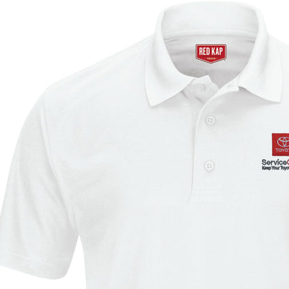 Toyota® Men's Short Sleeve Performance Knit® Pocketless Core Polo - Service Center Logo
