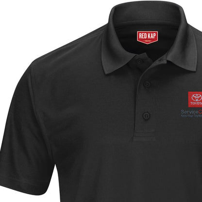 Toyota® Men's Short Sleeve Performance Knit® Pocketless Core Polo - Service Center Logo