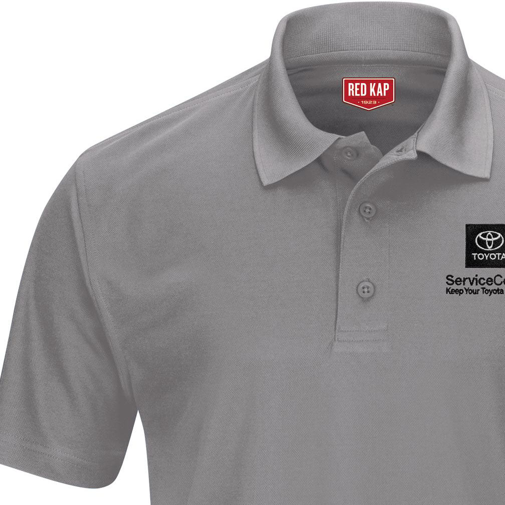 Toyota® Men's Short Sleeve Performance Knit® Pocketless Core Polo - Service Center Logo