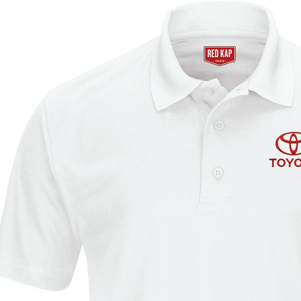 Toyota® Men's Short Sleeve Performance Knit® Pocketless Core Polo - Toyota Logo