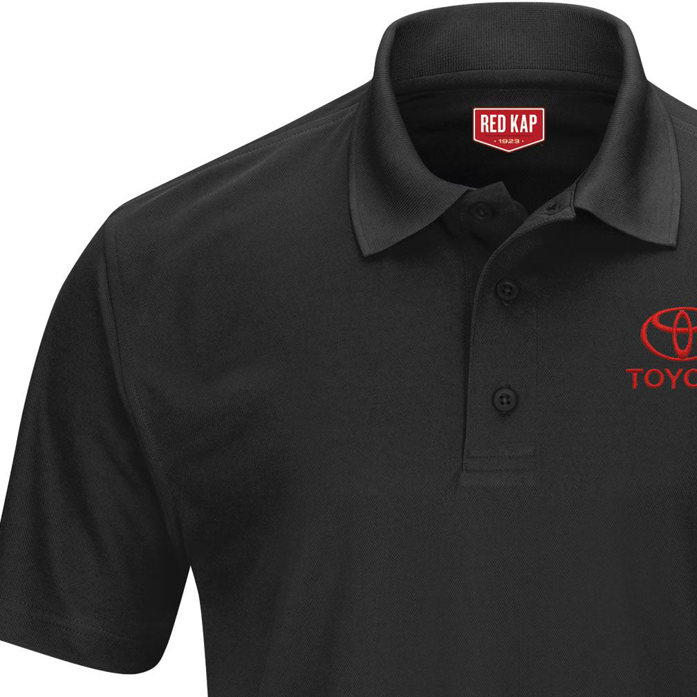 Toyota® Men's Short Sleeve Performance Knit® Pocketless Core Polo - Toyota Logo