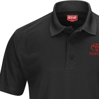 Toyota® Men's Short Sleeve Performance Knit® Pocketless Core Polo - Toyota Logo