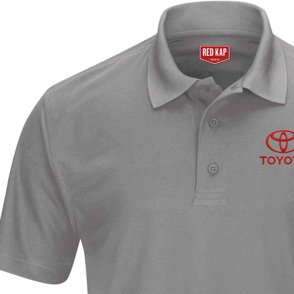 Toyota® Men's Short Sleeve Performance Knit® Pocketless Core Polo - Toyota Logo