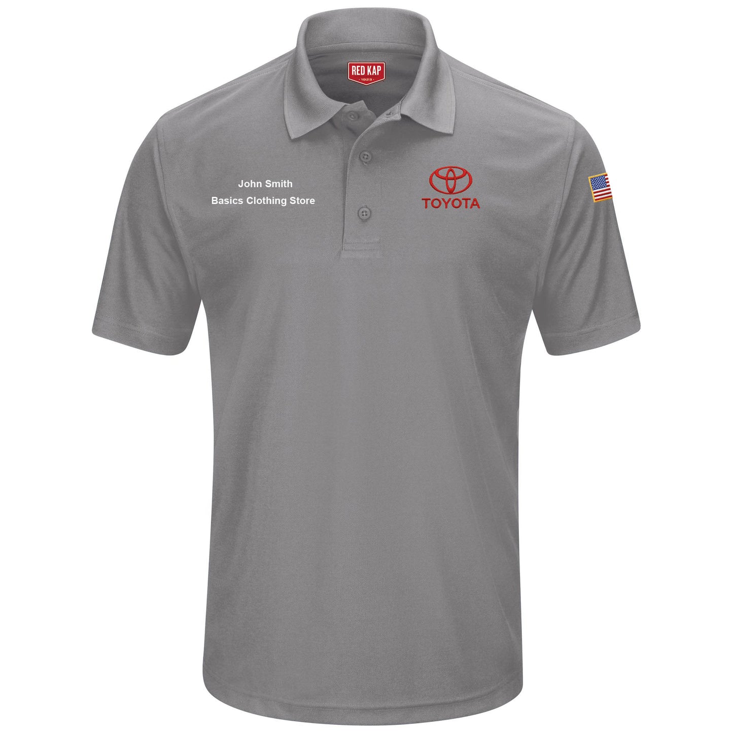 Toyota® Men's Short Sleeve Performance Knit® Pocketless Core Polo - Toyota Logo