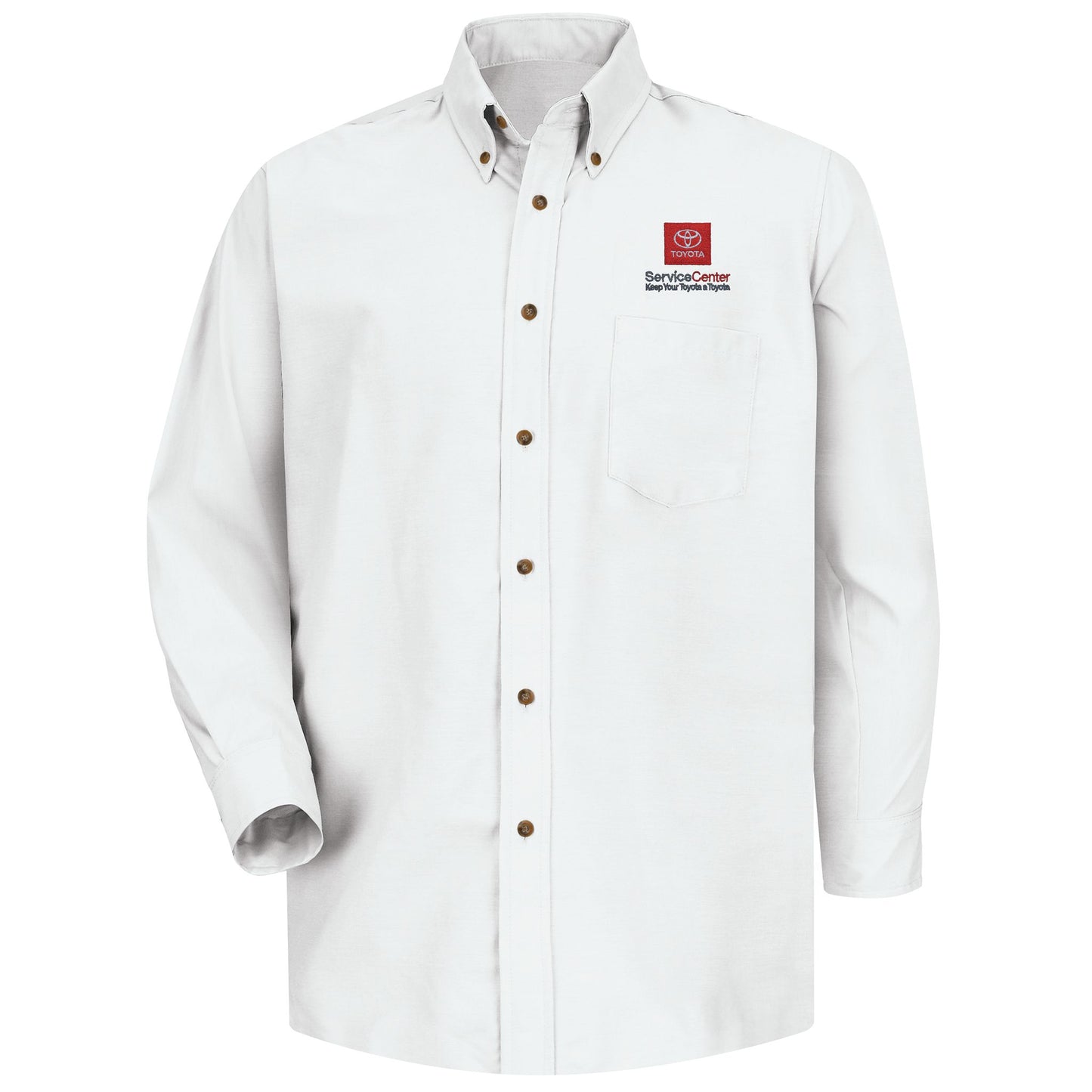 Toyota® Men's Long Sleeve Poplin Dress Shirt - Service Center Logo