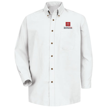 Toyota® Men's Long Sleeve Poplin Dress Shirt - Service Center Logo