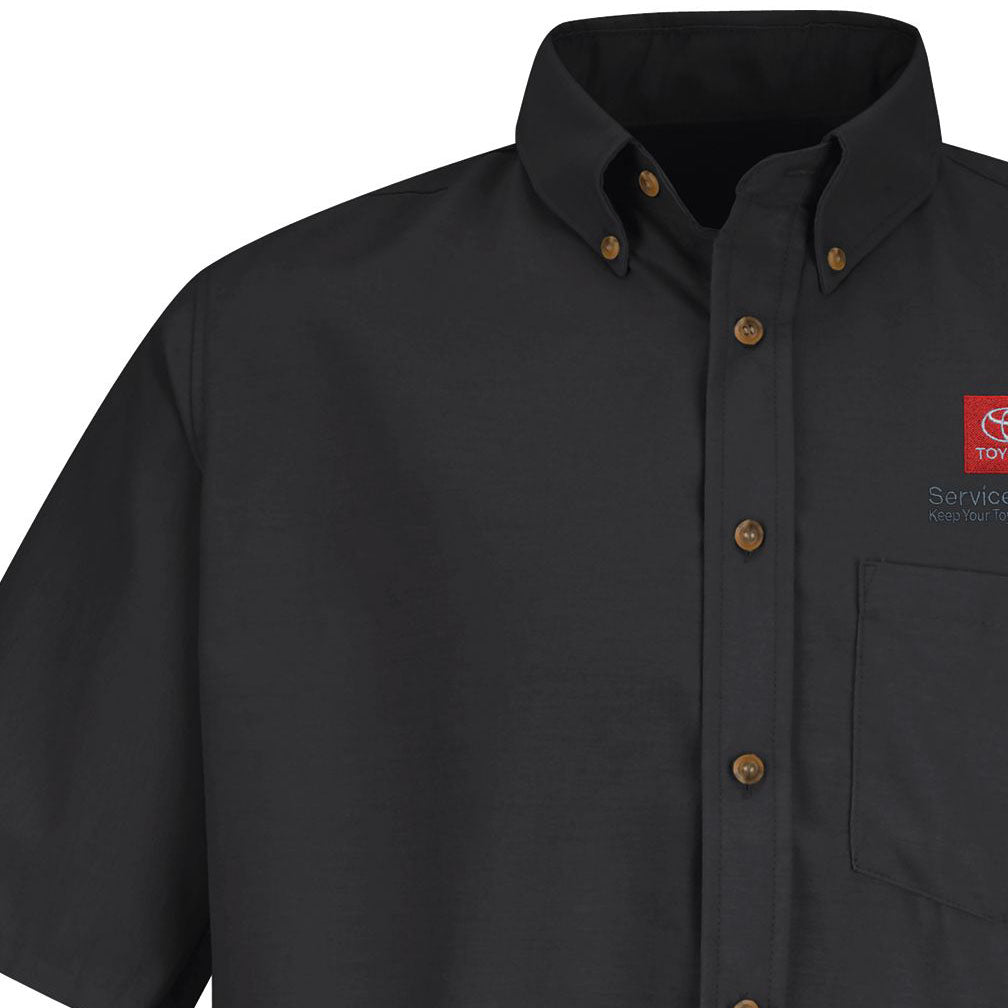 Toyota® Men's Short Sleeve Poplin Dress Shirt - Service Center Logo