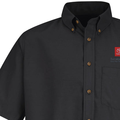 Toyota® Men's Short Sleeve Poplin Dress Shirt - Service Center Logo