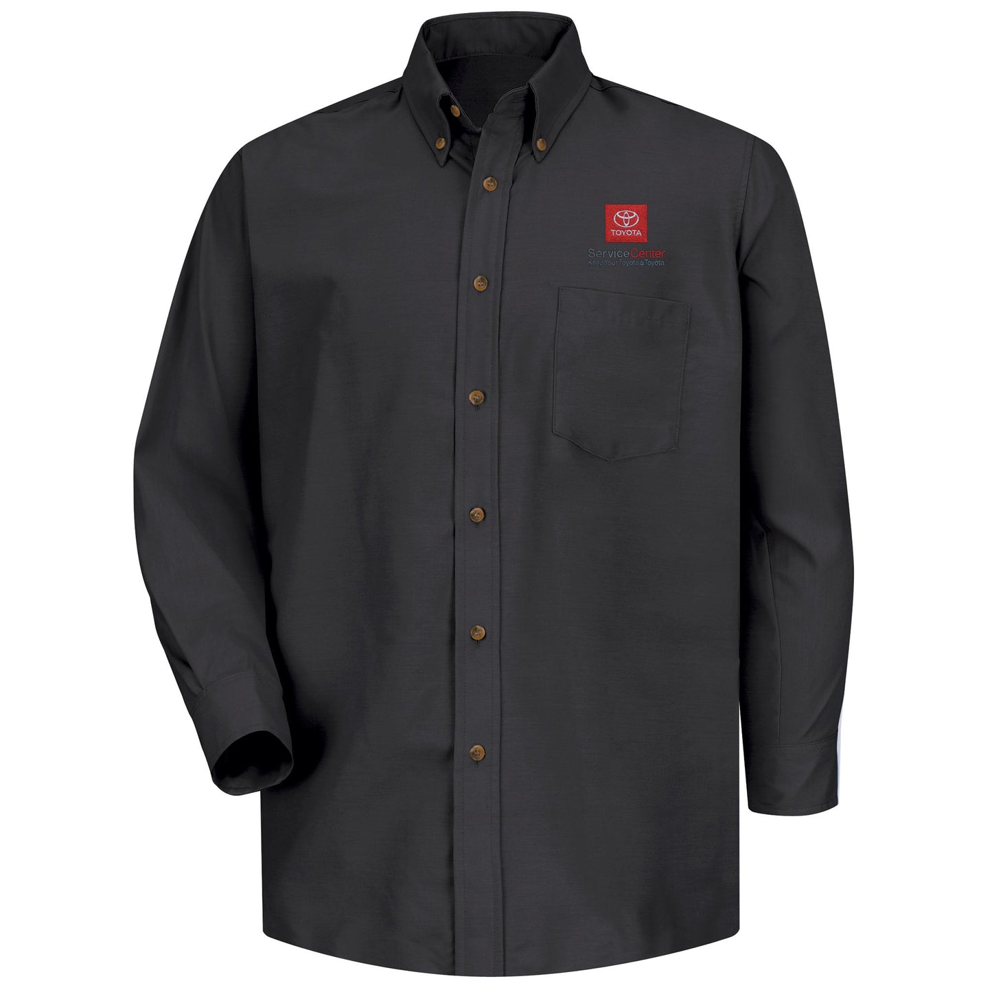 Toyota® Men's Long Sleeve Poplin Dress Shirt - Service Center Logo