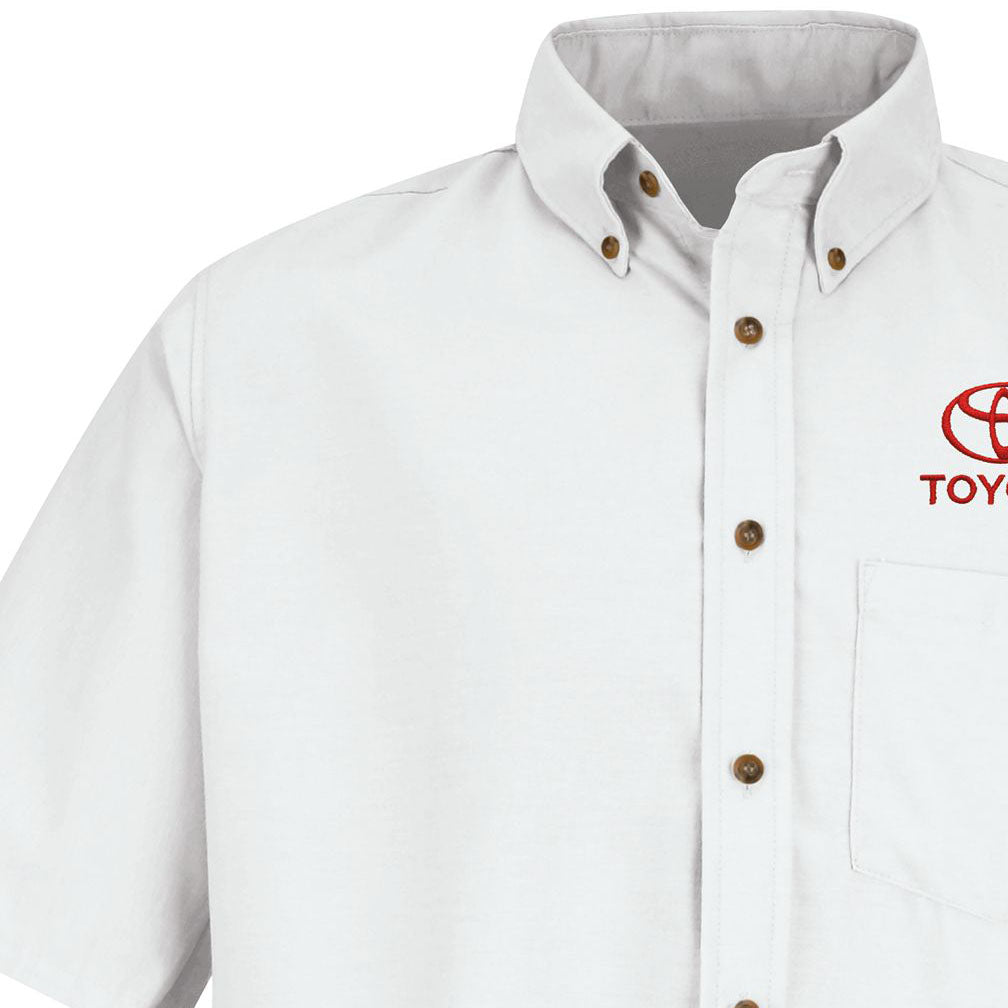 Toyota® Men's Short Sleeve Poplin Dress Shirt - Toyota Logo
