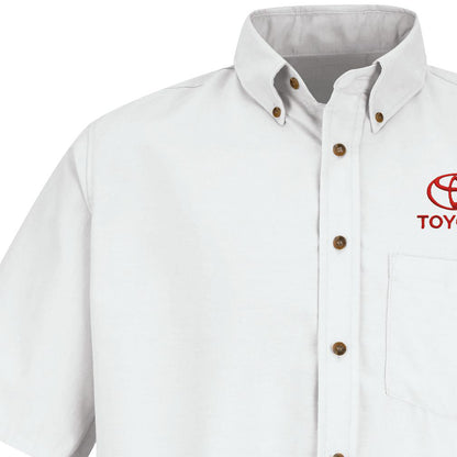Toyota® Men's Short Sleeve Poplin Dress Shirt - Toyota Logo