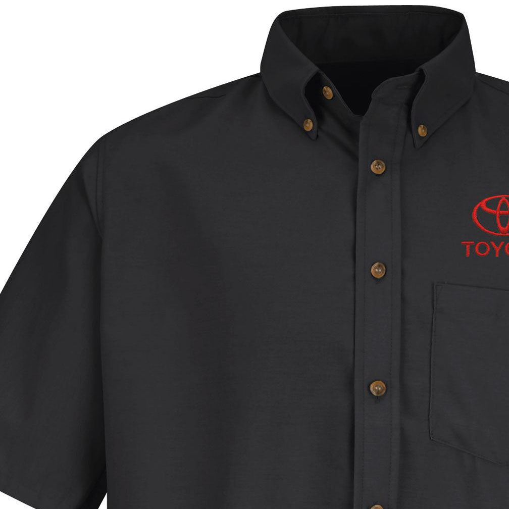 Toyota® Men's Short Sleeve Poplin Dress Shirt - Toyota Logo