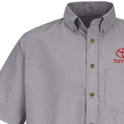 Toyota® Men's Short Sleeve Poplin Dress Shirt - Toyota Logo