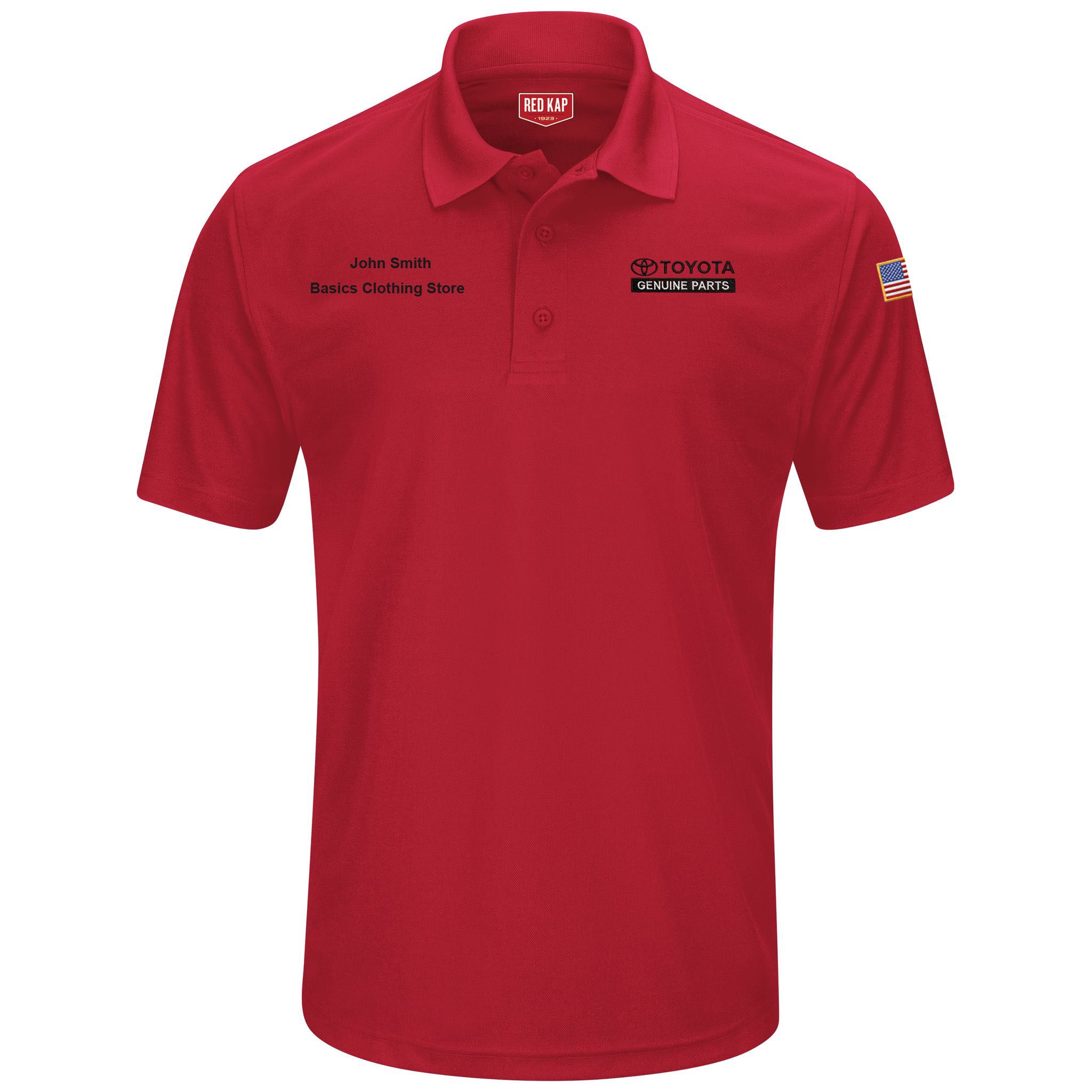 Toyota® Men's Short Sleeve Performance Knit® Pocketless Core Polo