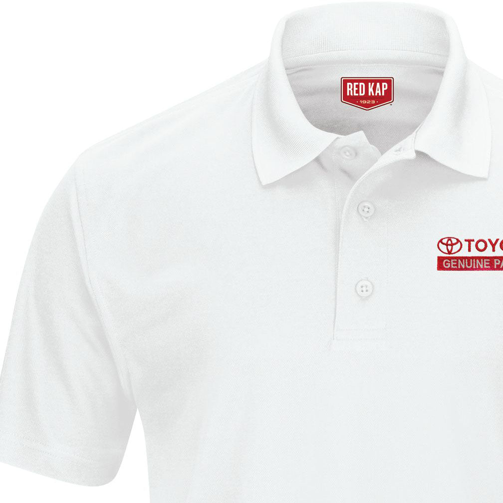 Toyota® Men's Short Sleeve Performance Knit® Pocketless Core Polo - Genuine Parts Logo