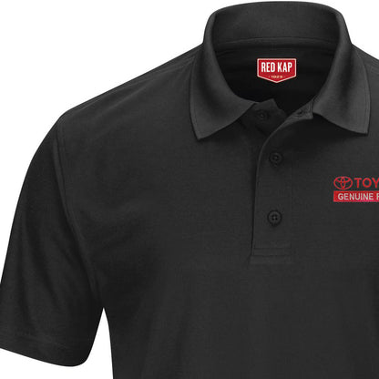 Toyota® Men's Short Sleeve Performance Knit® Pocketless Core Polo - Genuine Parts Logo