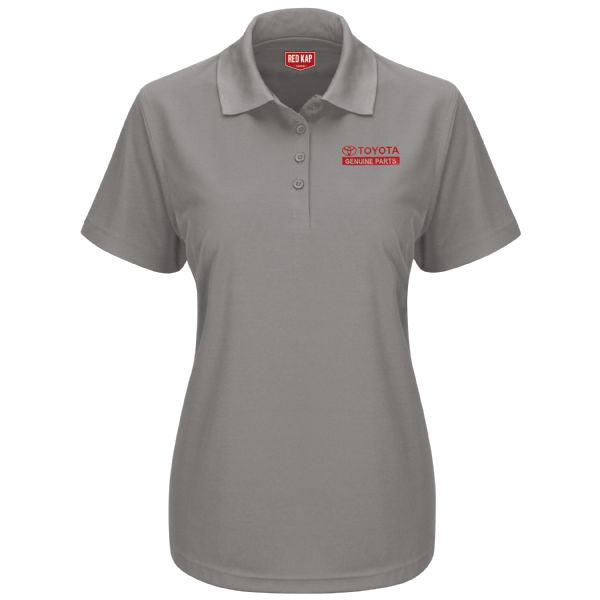 Toyota® Women's Short Sleeve Performance Knit® Pocketless Core Polo - Toyota Logo - Grey - 5527GY