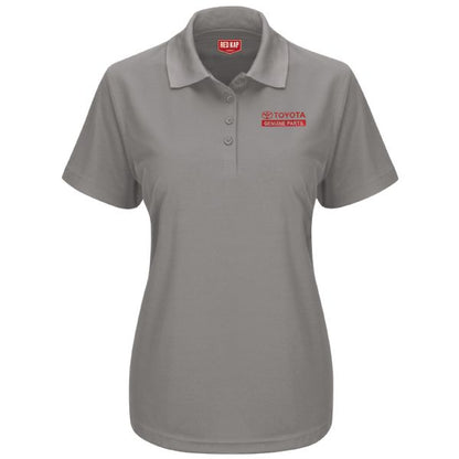 Toyota® Women's Short Sleeve Performance Knit® Pocketless Core Polo - Toyota Logo - Grey - 5527GY
