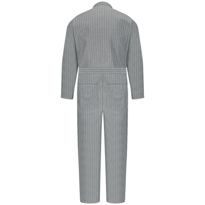 Red Kap Button-Front Cotton Coverall-Herringbone