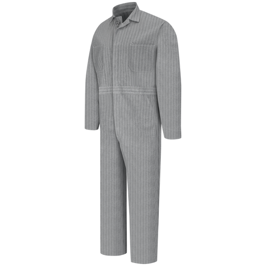 Red Kap Button-Front Cotton Coverall-Herringbone