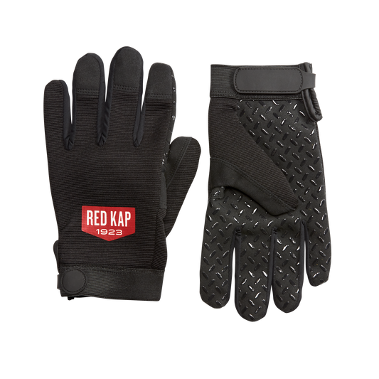 Red Kap Men’s Super Grip Mechanics Gloves - Black