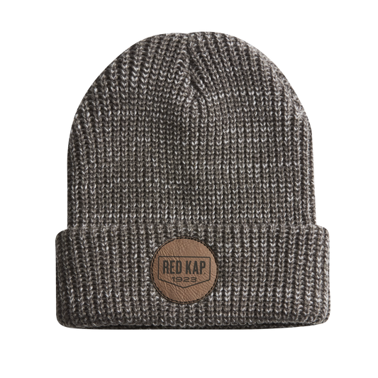 Red Kap Men’s Leatherette Beanie-Charcoal Heather