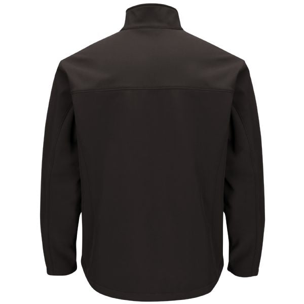 Volkswagen® Men's Deluxe Soft Shell Jacket - Black -	Left Sleeve: Royal VW