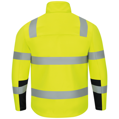 Red Kap Hi-Visibility Soft Shell Jacket-Fluorescent Yellow / Black